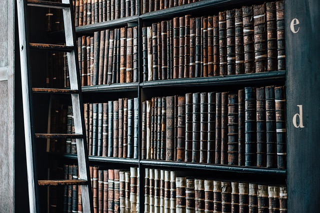 A picture of a bookshelf